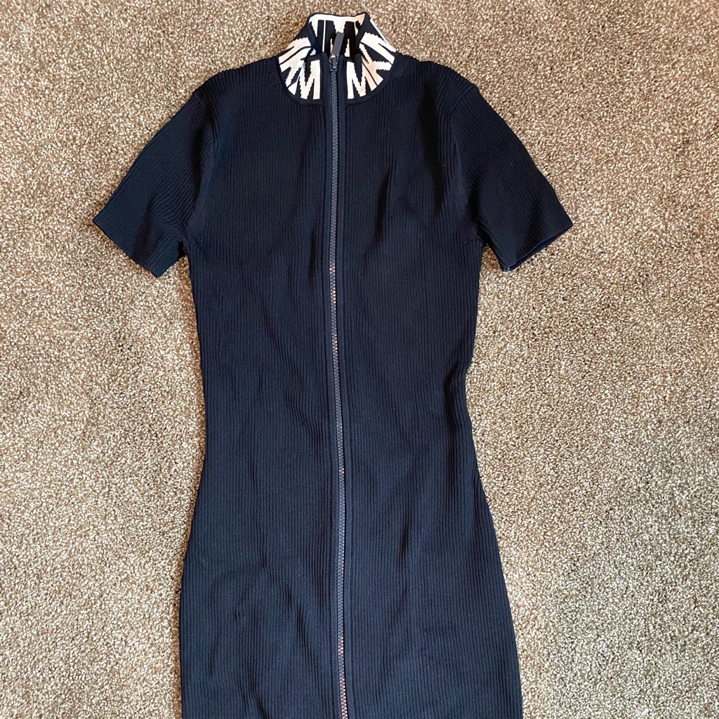 Michael Kors Mock Neck Zipper Dress Sz Xs